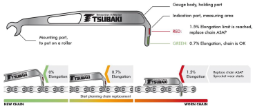 TSUBAKI CHAIN WEAR MEASURE TOOL